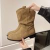 Fashion 2025 Casual Comfortable Fashionable High Top Women Boots Winter New Breathable Workwear Shoes Trendy Anti Slip Safety Shoes