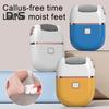 Elektrische Fußfeile, Hornhautentferner, wiederaufladbar, LCD-Display, Fußschrubber, selbstklebende Pads mit 2 Schleifköpfen, Fußpflege-Pediküre-Set für Männer und Frauen