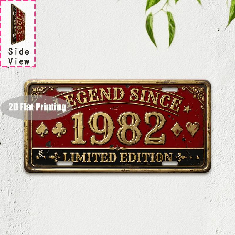 Tin Sign  Vintage Durable Metal Plaque Wall Decor Home Office Bar Man Cave Retro Birth Year City Coordinates License Plate W