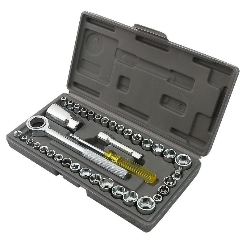 

Набор торцевых ключей из 40 предметов для трансграничной торговли - 3/8 Средний Бортовой Аварийный Набор для Авторемонта и Домашнего использования