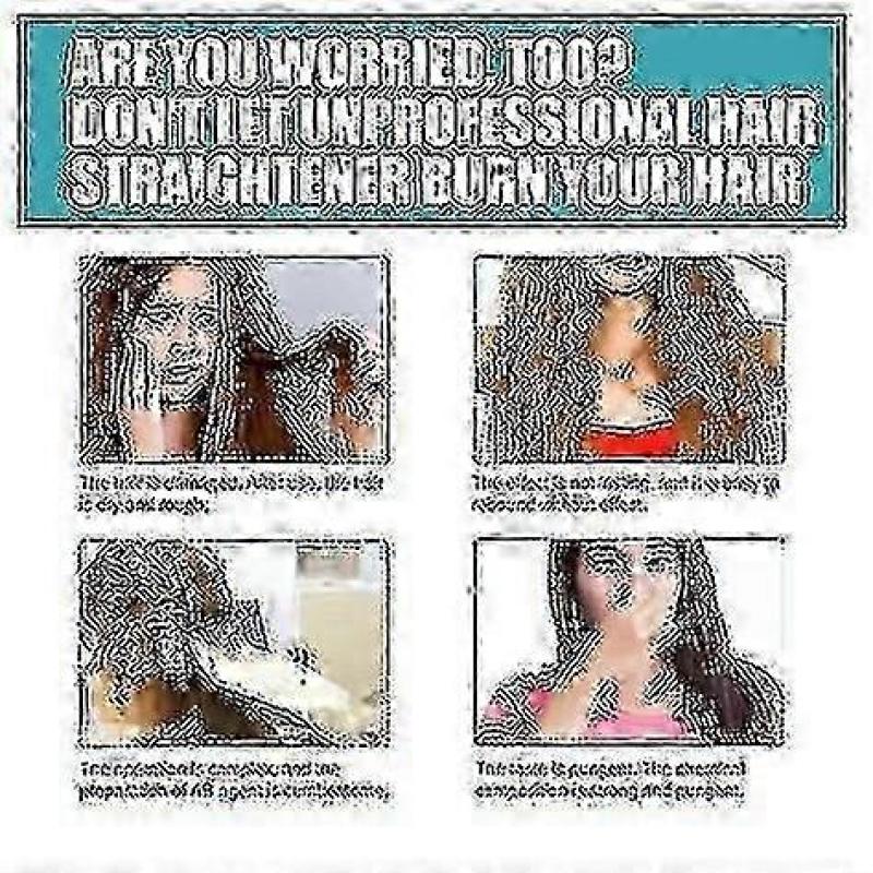 3pcs Hair Straightener Cream Permanent Protein Correcting Hair Straightening Cream Straight Hair Rebonding Cream