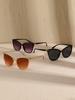 2/3/4 PCS Fashion Cat Eye Plastic Frame Women Sunglasses For Men Daily Life Shades Eyewear Accessories.