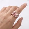 Petal Stretch Ring Multicolor Opening Ring Fashion Flower Ring  Girl