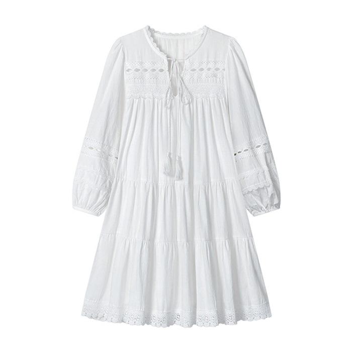 French White Shirt Dress Women's 2026 New Spring Small Man Is Very Good-looking Xinjiang Yunnan Travel Wear