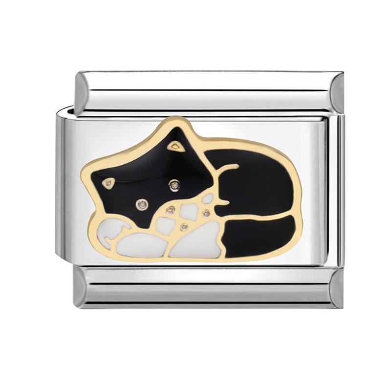 Negru Nr.8 Minge Ochi de Pisică Tai Chi Fluture Inimă Zale Charm Italian Se Potrivește Brățară 9mm Oțel Inoxidabil Femei DIY Făcând Cadouri