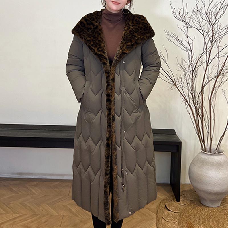 Plus Size L-7XL Fashion Winter Jackets Woman Long Parkas Hooded Faux Fur Collar Loose Thick Warm Overcoat Casual Women's Coats With Belt