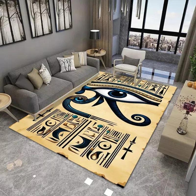 Egyptian Civilization Printing Carpet for Living Room Decor Sofa Rug Coffee Table Floor Mat Bedroom Nonslip Soft Mat Fashionable