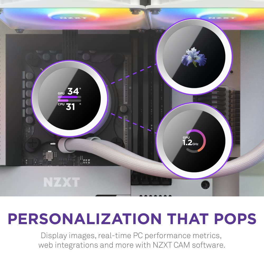NZXT KRAKEN RGB 360 White Simple Water Cooling CPU Cooler FN1874 RL-KR360-W1