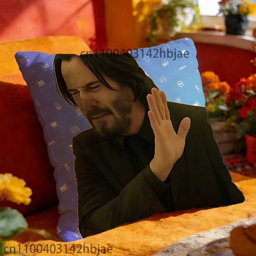 K-Keanu R-Reeves Kissenbezug Für 45x45cm 55x55cm 30x30cm Quadratischer Auto-Kissenbezug Heim-Schlafzimmer-Dekor Geschenk