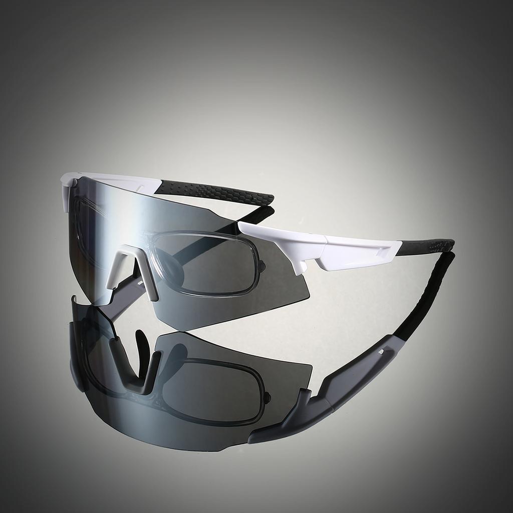 Oversized Sports Goggle Fashion Mirror Outdoor Cycling Protective Sunglasses Women New In Trendy Outdoor Anti-UV Shades
