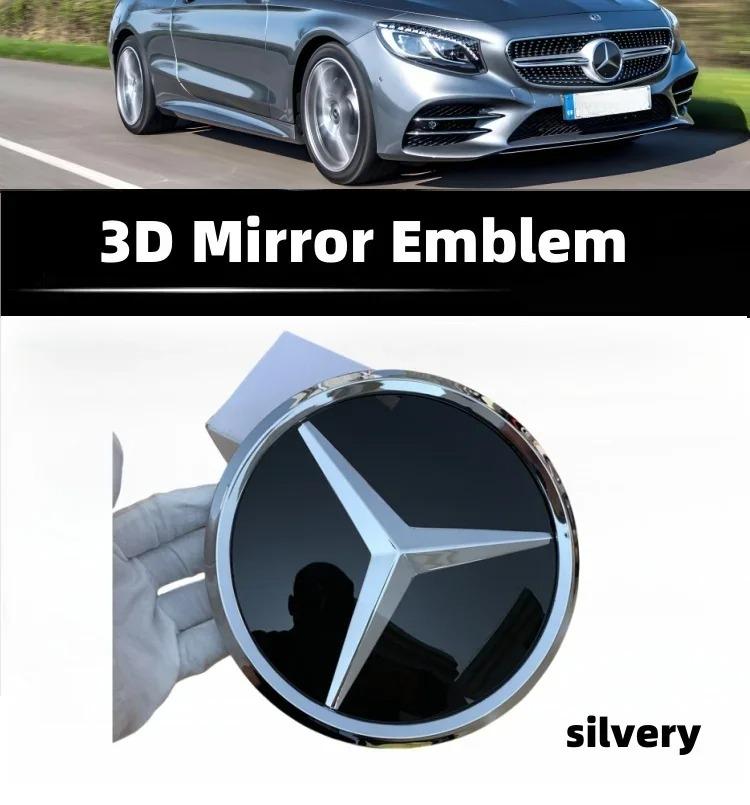 CRM1 1pcs Car Grill Emblem Star Badge Front Grill Logo For Mercedes Benz W204 W205 W213 X253 A B C E S CLA GLB GLC GLE GLS