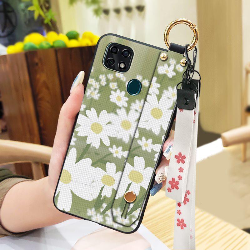 Dirt-resistant Wristband Phone Case For ZTE Blade 20 Kickstand Anti-dust Waterproof Wrist Strap Ring Silicone Durable