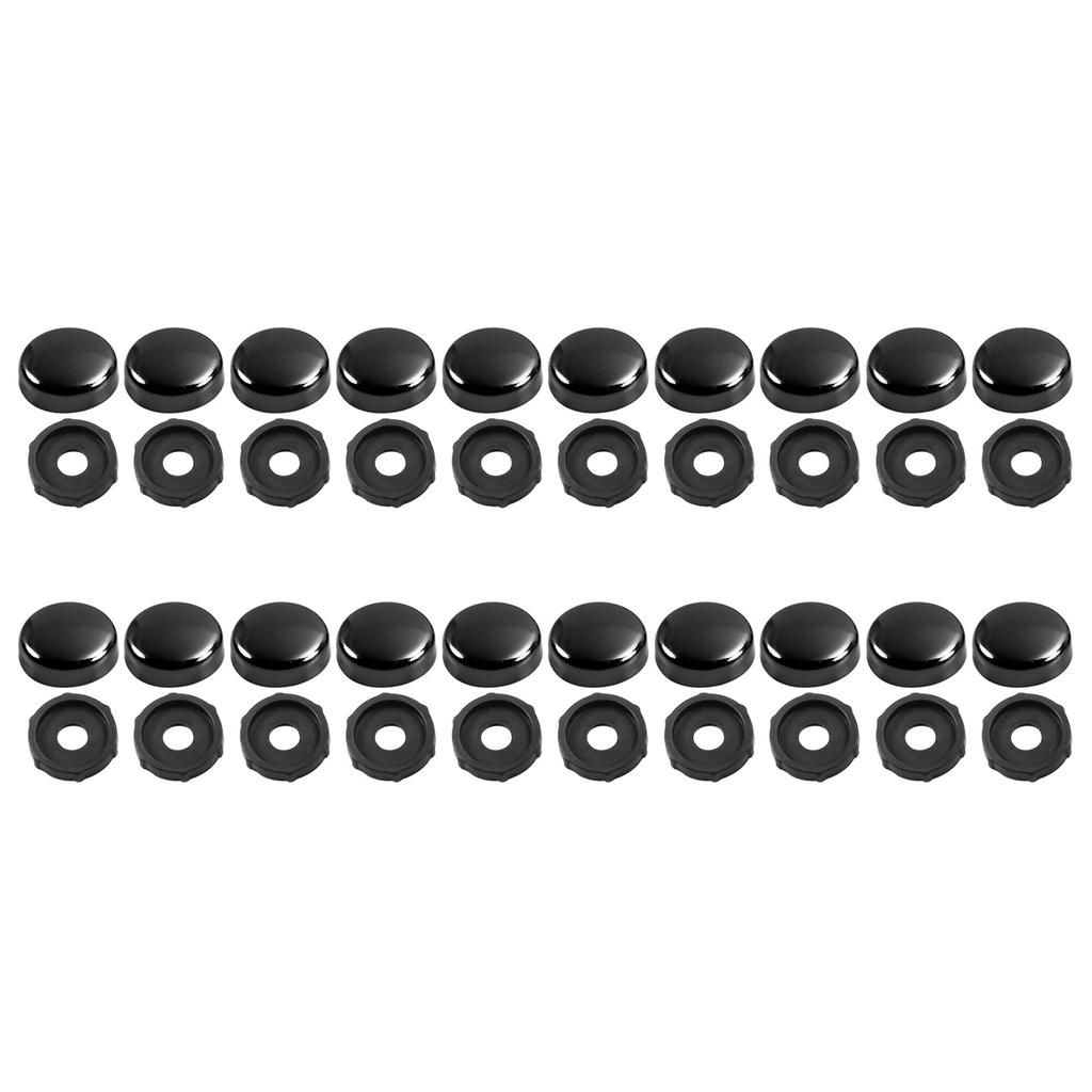 20Pcs Decorative Glass Screws Hat Nails Portable Accessory for Furniture and Glass with Washers Elegant Finish