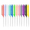 Anti-static Carbon Fibre Metal Pin Tail Comb Salon Hair Comb Pin Tail Comb