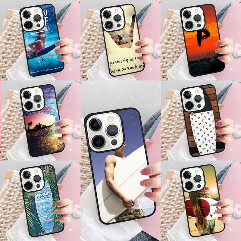 Surfer Surf Hang Loose Shaka Phone Case For iPhone 17 Air 15 16e 14 13 Pro Max Coque 12 11 Pro Max PLUS cover