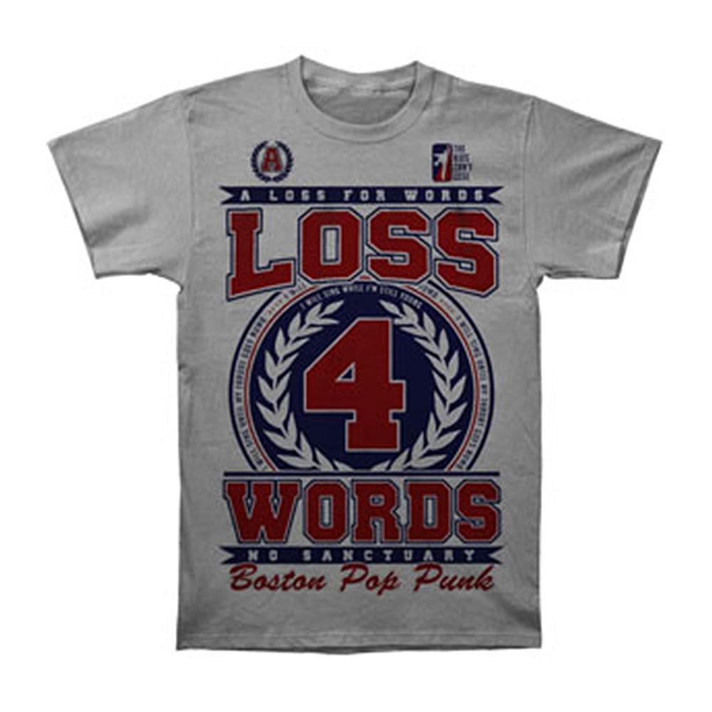 Men s A Loss For Words No Sanctuary T-shirt Medium Ash Heather 2XL