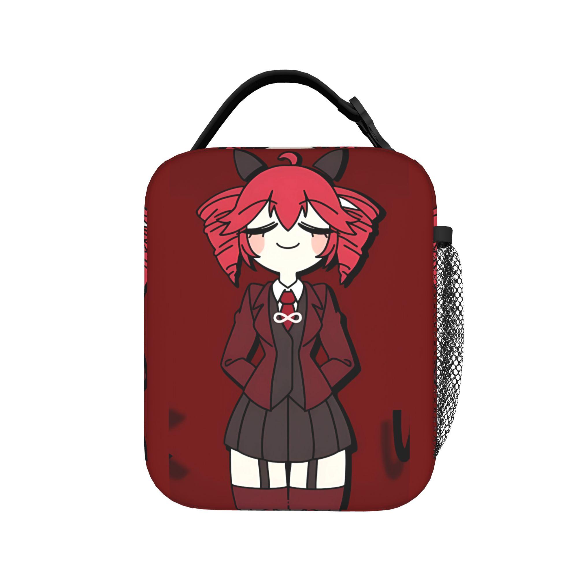 Kasane Teto Pain Chibi Mignon Sac à Déjeuner Mignon Boîte à Lunch Pique-Nique Extérieur Impression Portable Fermeture Éclair Sac Cabas Sacs Alimentaires One Size