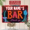 Personalized Retro Metal Neon Sign Wall Art Home Pub Club Decor