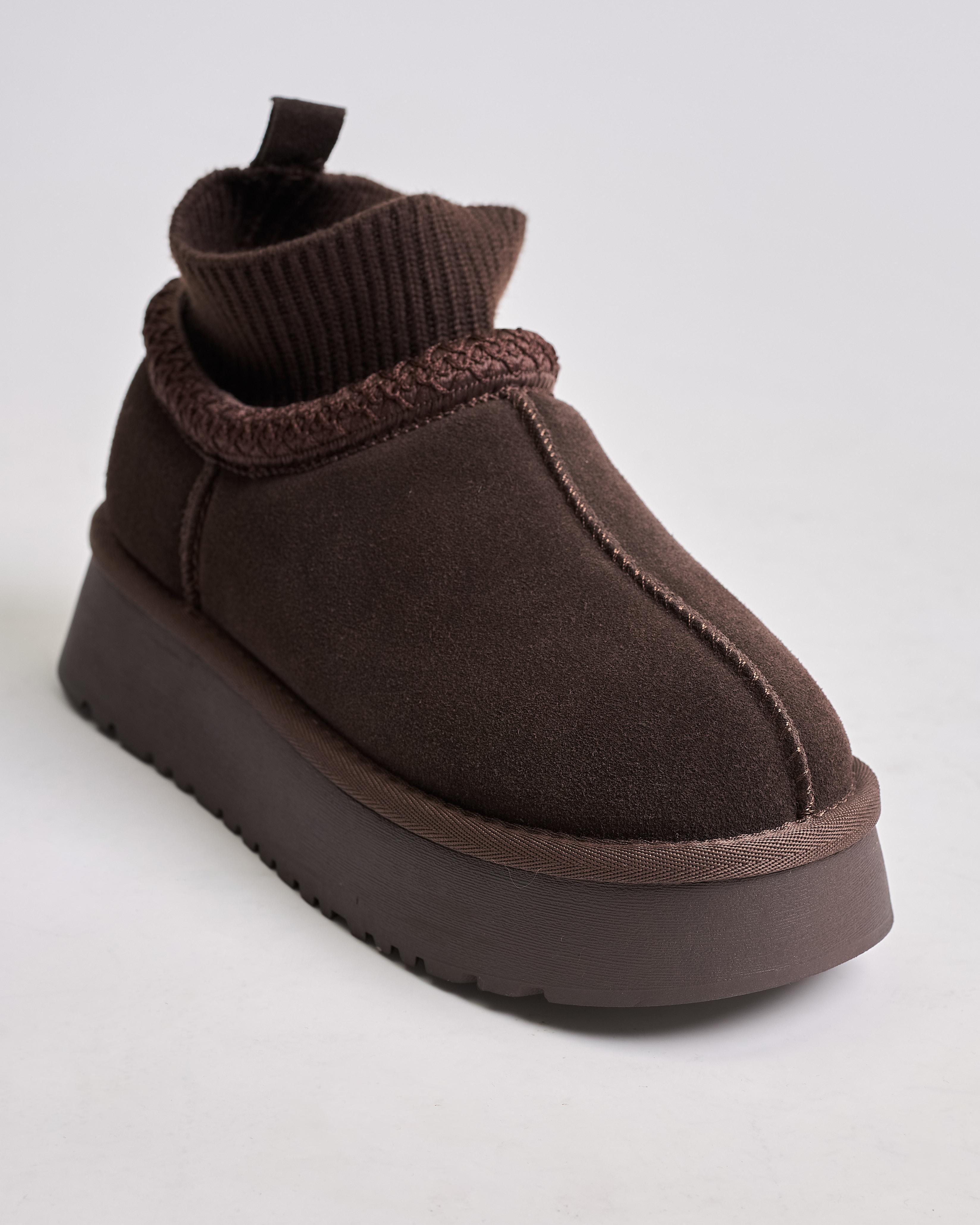 

Уггі з носком Lola Andy 8998 36 шоколад замша шерсть 41 шоколад коричневого кольору