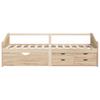 Daybed 3 Seater with Drawers Solid Pine Wood 90x200 Cm