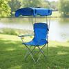 Folding Camping Chair with Canopy Foldable Carry Bag Portable for Beach Outings,