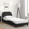 VidaXL Bed with Mattress, Upholstered Bed with Headboard Cushion, Single Bed, Adult Bed, Bedroom Furniture 3208838