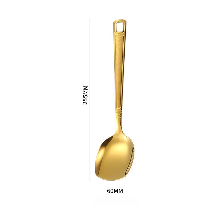 Sada nerezového kuchyňského nádobí Zesílená světle potištěná nemagnetická polévková lžíce obracečka a lžíce na smažení