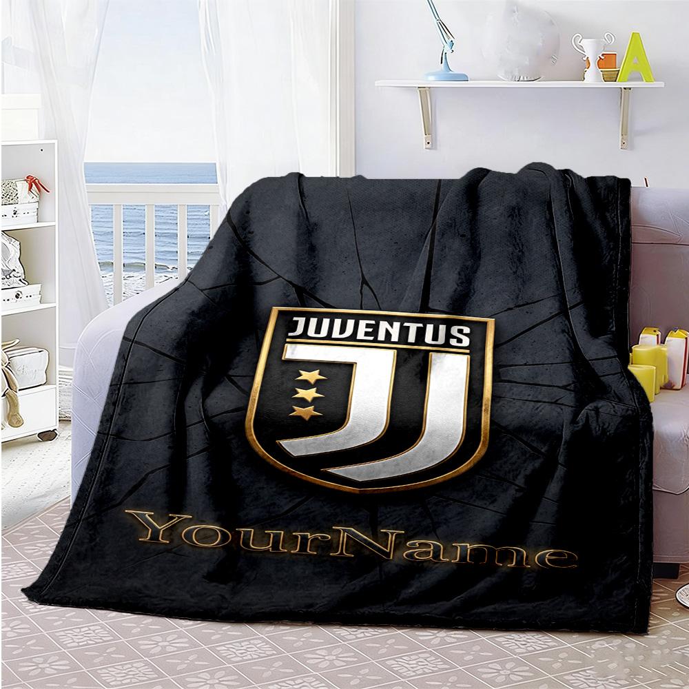 Juventus Personalized Text Blanket Lightweight Customizable Blanket Soft Warm Cozy Versatile for Bedding Office Chair Living Room Bed All-Season Use