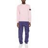 Stone Island Ss24 Logo Print Distressed Crewneck Sweatshirt Men sweatshirt Pink 801566060V-0180