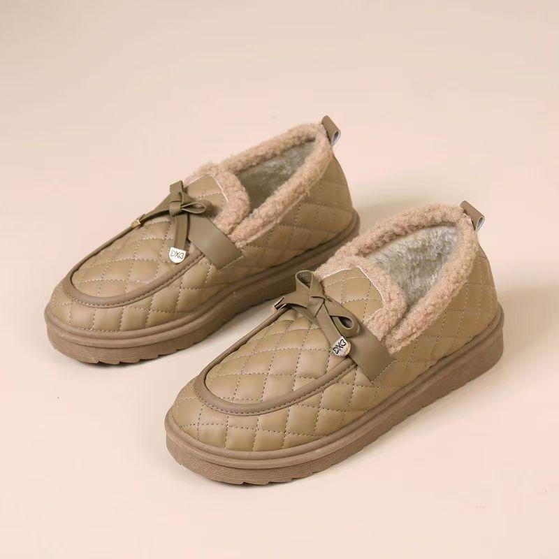 

Winter women s wear-resistant thickened cotton shoes soft sole soft surface shoes non-slip flat bottom casual fashion fluffy shoes 40
