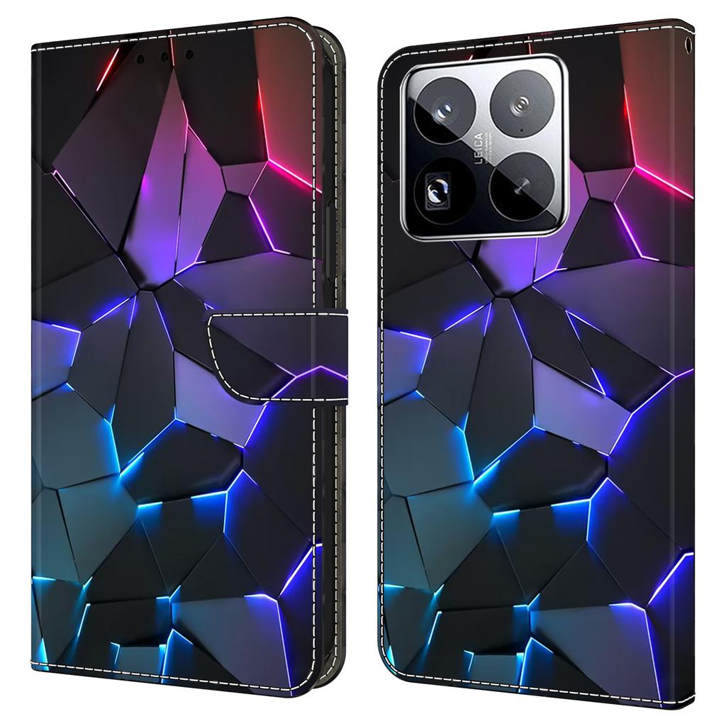 For Xiaomi 15 Pro Case with Card Slot Pattern Printed TPU+PU Leather Flip Phone Cover