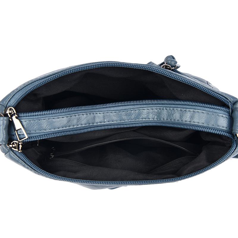 Dámská taška Vintage taška přes rameno Vícekapsá velkokapacitní taška crossbody