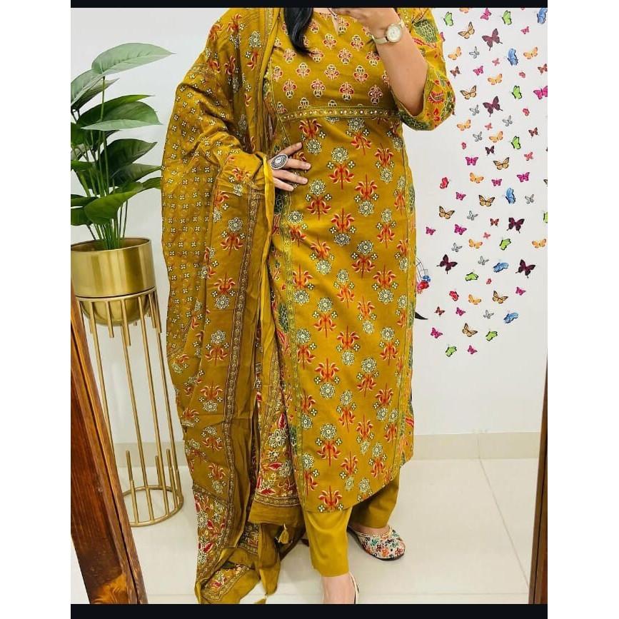 Designer Salwar Kameez Kurti Pant Dupatta Set Women Top Tunic Party Wear Indian SC-2183