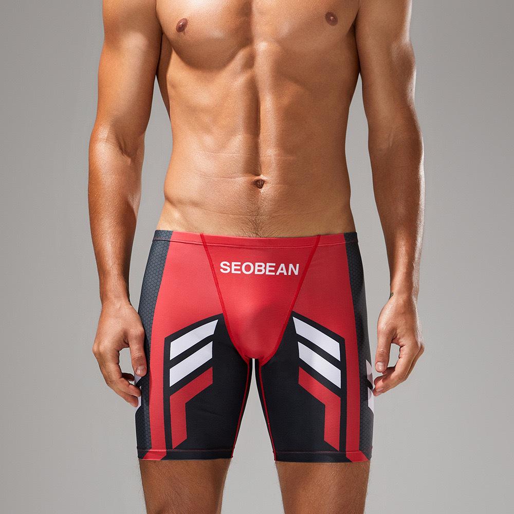 SEOBean Men's Boxer Swimsuit - Hot Spring Sexy Swimwear