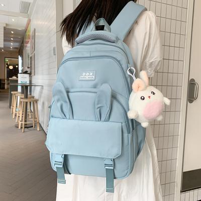 Damen Schultasche mit großem Fassungsvermögen, einfarbig, Schülerrucksack für die fünfte oder sechste Klasse