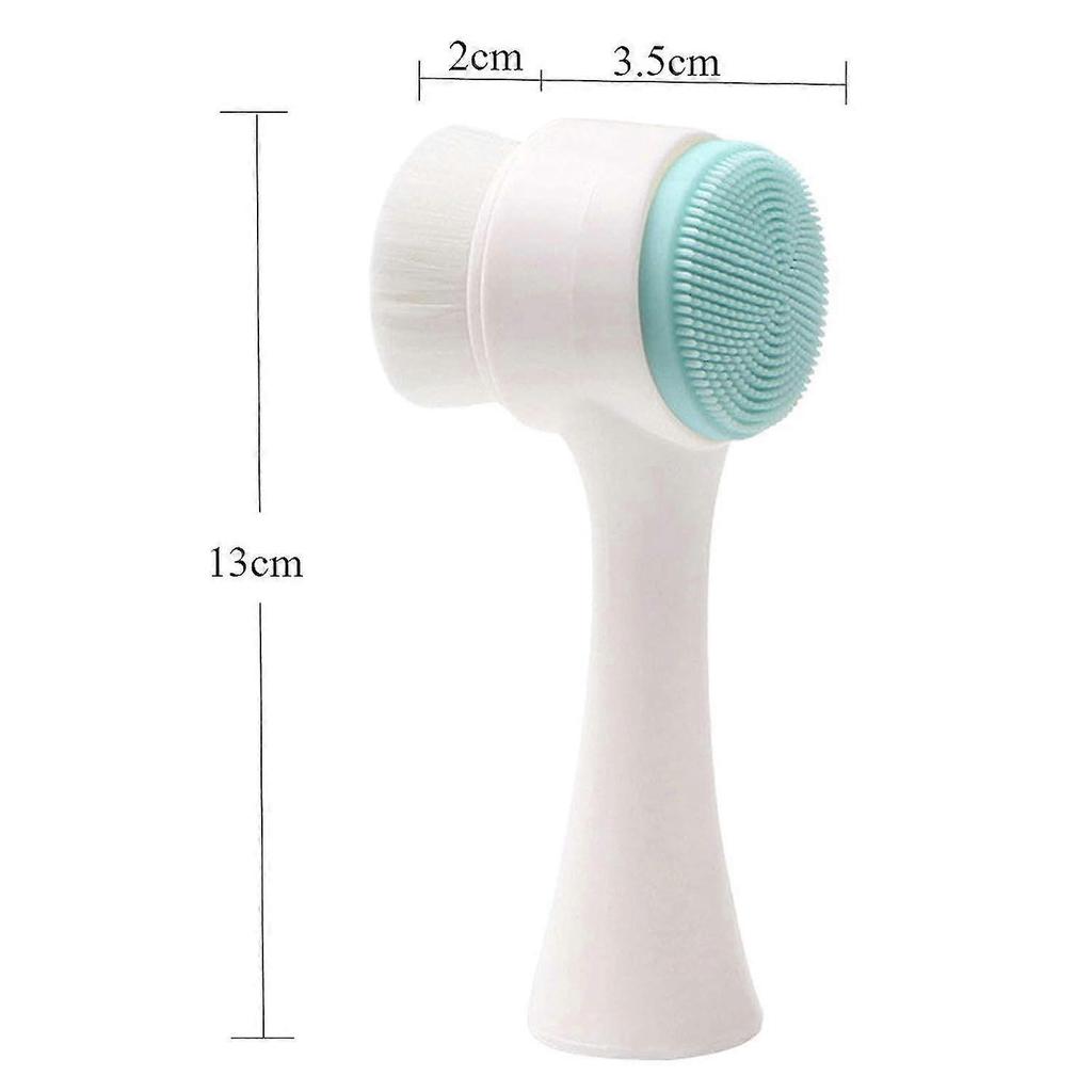 2-in-1 Facial Cleansing Brush, Silicone Manual Cleansing Brush, Deep Cleansing Skin Keratin Cleaning System, Super Soft Massage Pores, Suitable For Al
