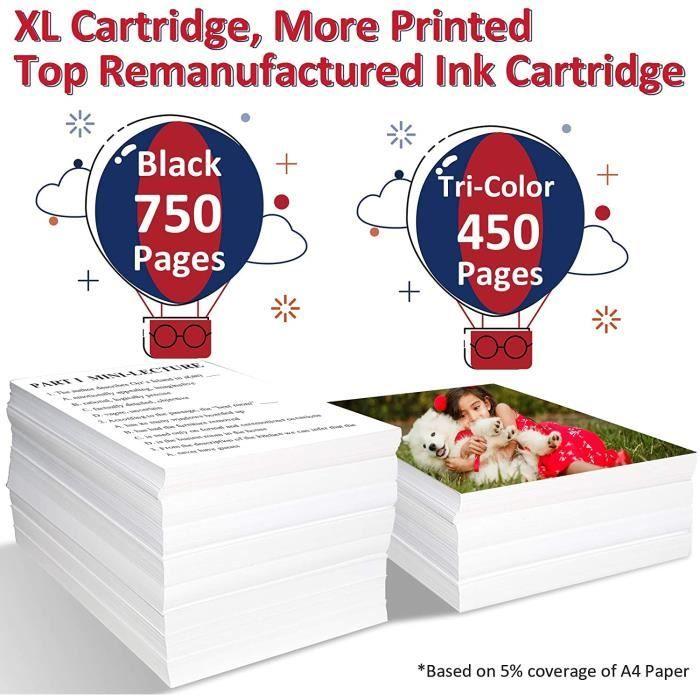 Remanufactured 305 XL Black and Tricolor Ink Cartridges for HP 305 305XL Multipack for Hp DeskJet 2710 2720 2722 .