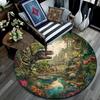 Dinosaur Round Area Rug,Carpet Rug for Living Room Bedroom Sofa Playroom Decor,Non-slip Floor Mat