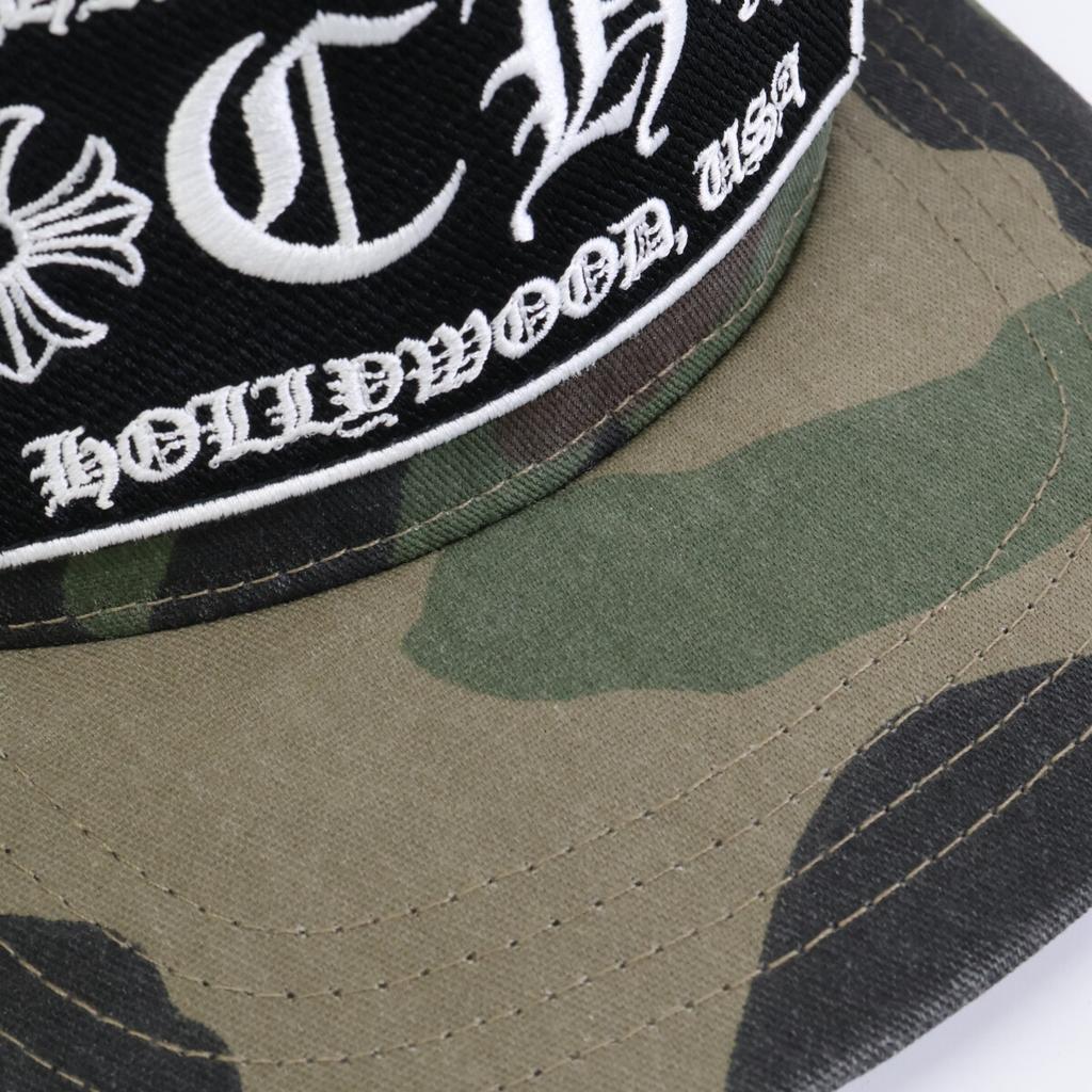 CHROME HEARTS 925 Trucker Cap CH Camouflage Schwarz Hut OS(EINHEITSGRÖSSE) 53-60 KhakiUsed