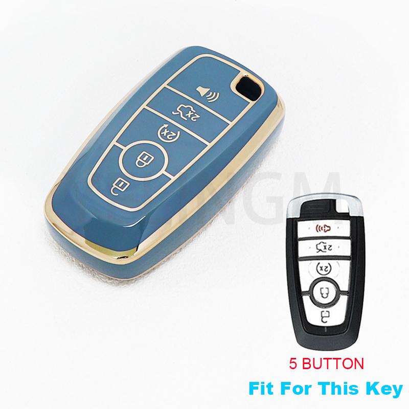New TPU for Ford Explorer Mustang Fusion Escape F450 F550 F150 F250 F350 Raptor 2020 2021 Car Key Case Cover 5 Buttons Products