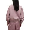 Y-3 Solid Color Round Neck Drop Shoulder Loose Long Sleeve Sweatshirt Women Sweatshirt Light-Purple JD9814