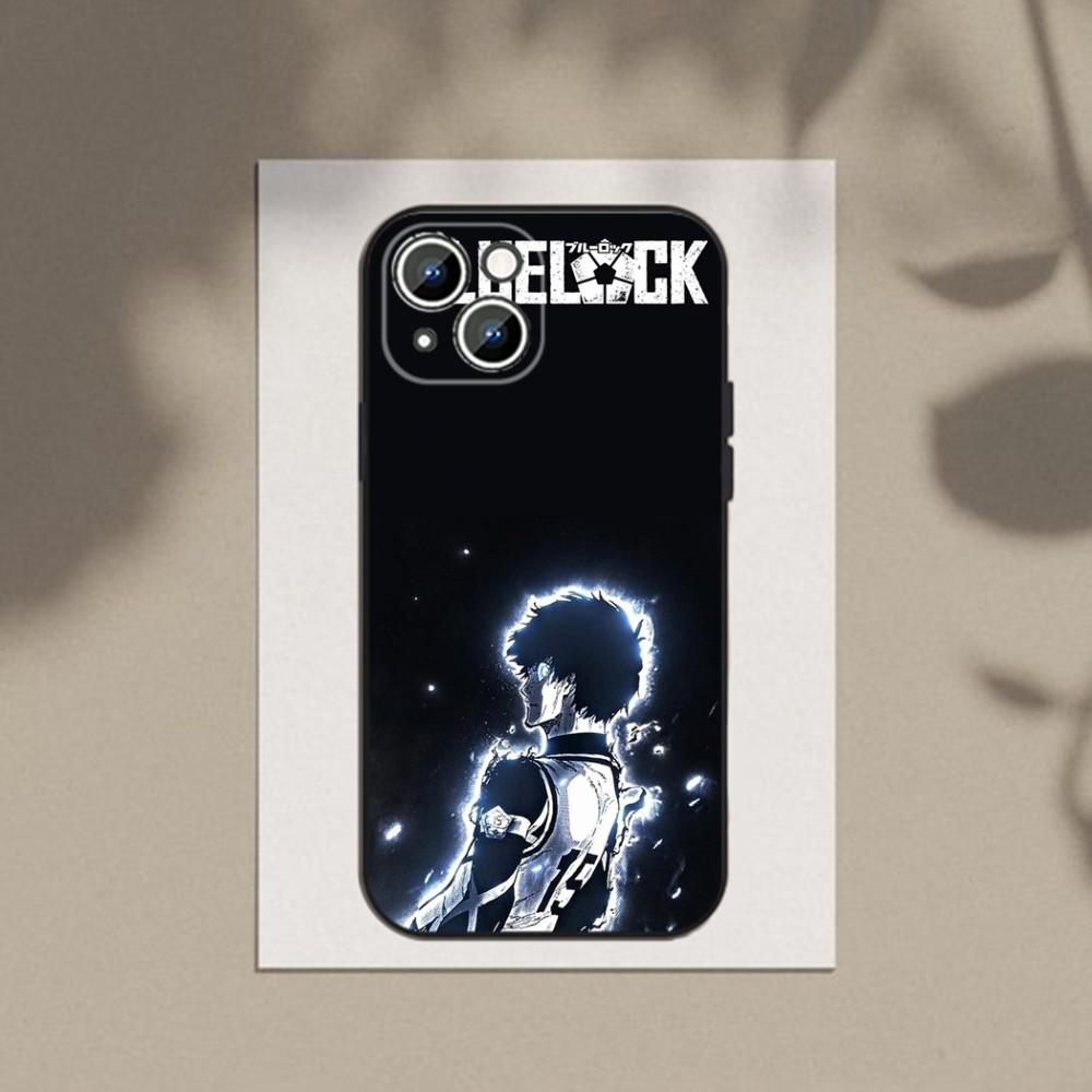 

Anime B-Blue L-Lock Phone Case For Apple iPhone 15,14,13,12,11,XS,XR,X,8,7,Pro,Max,Plus,mini Silicone Black Cover iPhoneXSMAX