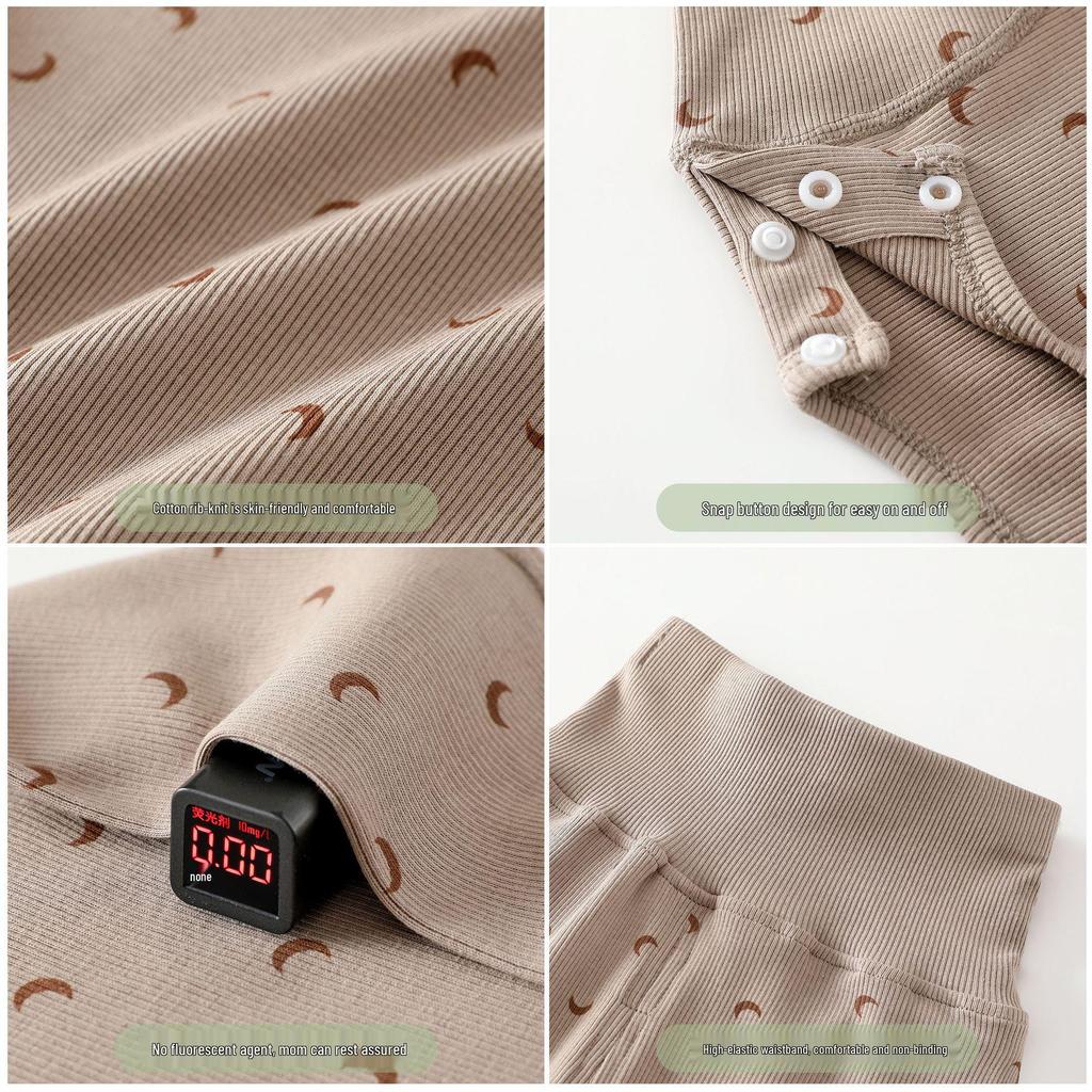 Baby Cotton Split Suit: Boys' and Girls' Autumn Pajamas Set