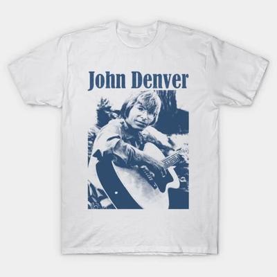 John Denver Vintage Halbton-Stil Fan-Art Design T-Shirt