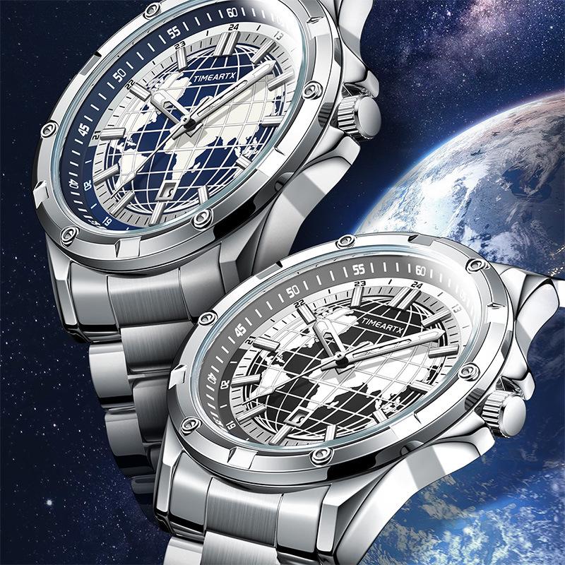 TIMEARTX Earth Style Luminous Waterproof Quartz Men's Wristwatch