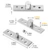 Stainless Steel Pivot Hinge Central and Offset-Axes Rotating Hinge 360 Degree Door Concealing Up Down Shaft for Wooden Doors