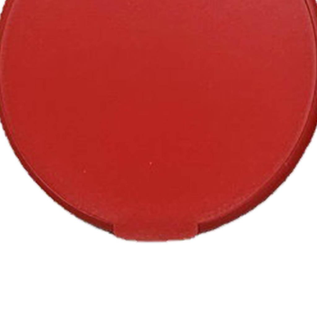 Single Sided Folding Circular Mirror Plastic Portable Compact Cosmetic Pocket Mirror Red