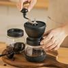 Camping Coffee Grinder Coffee Grinder Set Manual with Glass Jar Adjustable Ceramic Burr Large Capacity Hand for Home Travel