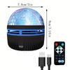 USB Galaxy Projector Aurora 5V Night Light 360° Rotating GB Colorful NightLights with Remote Control for Home Theater Room Deco