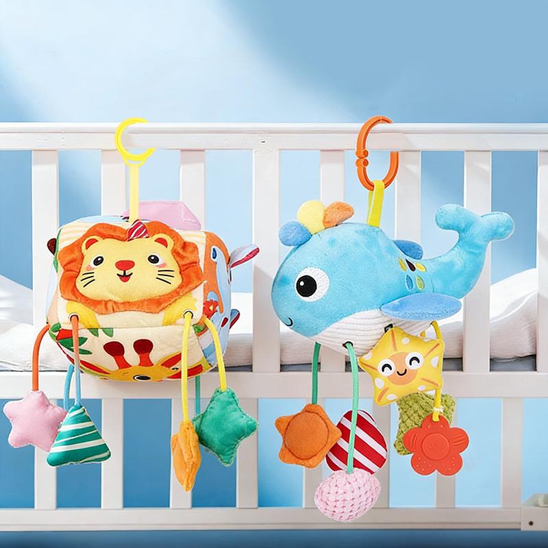 Bed Hanging Drawstring Cheer Toy Baby Car Seat Toy Bedbell Can Be Nibbled Baby Educational Toys For 0-6 Months Newborn Gifts